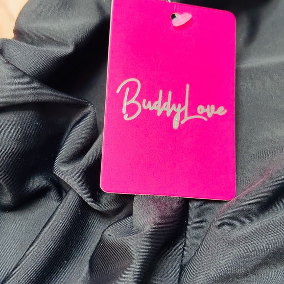 BuddyLove BLACK/MAUVE COLORBLOCK ONE-PIECE SWIMSUIT Large New with tags - Picture 15 of 16